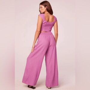 Band of The Free Linen Blend High Rise Wide Flare Trousers Women’s Size XS NWT